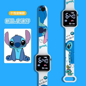 Nouvelle montre électronique LED pour étudiants, imprimée en couleur, style dessin animé, montre carrée imprimée tendance, montre jouet - Product Image 1