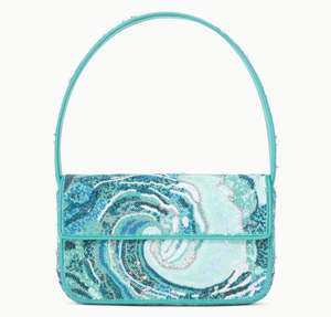 Embroidered Seed Bead Coin <b>Pouch</b> with <b>Belted</b> Strap Handmade Lightweight Customizable Square Shape Custom Logo - Product Image 5