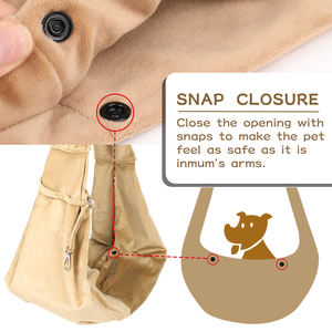 Özel kadife evcil hayvan taşıyıcı sırt çantası katlanabilir lüks kedi köpek seyahat tek kollu çanta ayarlanabilir yumuşak evcil hayvan taşıyıcı ile telefon cebi - Product Image 3