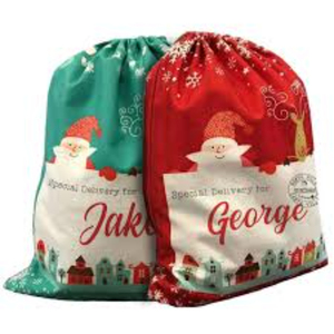 Sac cadeau de Noël personnalisé de qualité supérieure Article en soie personnalisé Style motif lettre Promotion Usa pour l'exportation - Product Image 2