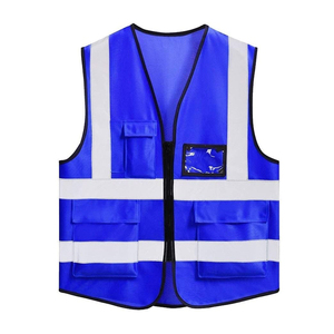 Vente de gros Gilet de sécurité de construction personnalisé avec poches réfléchissantes pour hommes, vêtements de travail en polyester, dernière arrivée - Product Image 1