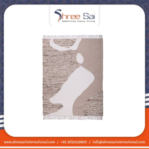 Tapis en jute brodés à la main de taille personnalisée et écologique tapis de grande surface de fabricant indien tapis de coton vente de matériel d'usine - Product Image 5