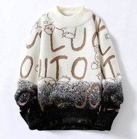 Pull-over à manches longues uni pour homme, style coréen, anti-plis, tricoté 100% coton respirant, col rond, résistant au rétrécissement, collection automne