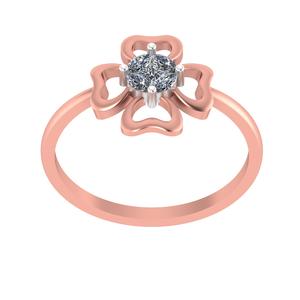 Anillo de compromiso de diamante chapado en oro rosa de 14 quilates de alta calidad superior Diseño elegante para boda y aniversario Certificado IGI - Product Image 2
