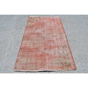 Alfombra turca de área grande, diseño clásico de retazos rojo y verde, Material de lana de 3,8x6,4 pies, respaldo de látex, pasillo rectangular Kilim de 10mm - Product Image 1