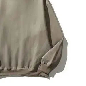 Pull-over à capuche d'hiver décontracté pour hommes, tailles XL à 6XL, polaire haute, unique pour col à capuche doublé de tissu solide imprimé bouffant - Product Image 4