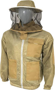 Combinaison d'apiculture professionnelle en coton anti-piqûres pour hommes et femmes avec voile de protection ventilé et deux paires de gants - Product Image 2
