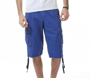 Short cargo tactique pour homme, multi-poches, kaki, coupe slim, séchage rapide, respirant, pour la vente en gros - Product Image 2
