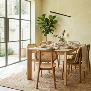 Fauteuil de salon moderne en rotin naturel, structure en teck massif, dossier tressé, chaise d'appoint, meuble de maison - Product Image 6