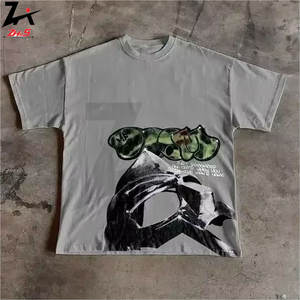 Camiseta estampada de manga corta de gran tamaño gótico Punk versátil Retro camiseta hombres mujeres Unisex Streetwear moda Top Casual salidas - Product Image 4