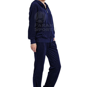 Survêtement en velours de qualité supérieure pour femmes motif solide vêtements d'hiver deux pièces avec manches longues Style décontracté concevoir votre propre - Product Image 4