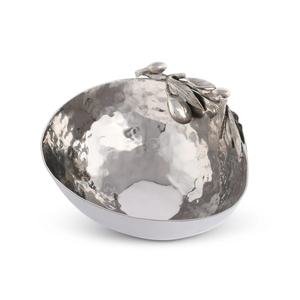 Bol de service en métal à 2 compartiments avec poignée Bol de service de fruits secs en aluminium de forme ovale de dernière conception par Home Arts - Product Image 3