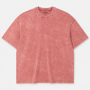 Wholesale Oversized Short Sleeve T-<b>Shirt</b> <b>Men</b> 100% Cotton Knitted Streetwear O-Neck Solid Breathable All <b>Colours</b> - Product Image 4