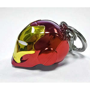 พวงกุญแจรูปหมวกไอรอนแมนสุดเท่ห์ ผลิตจากทองเหลืองและสแตนเลส สไตล์การ์ตูน ใช้เปิดขวดได้ เหมาะสำหรับพวงกุญแจ - Product Image 3