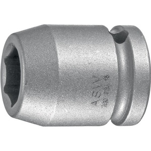 ASW 1/2" Drive 6-Point Impact <b>Socket</b> <b>17mm</b> X 38mm-White Finish - Product Image 1