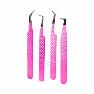 Ensemble d'isolation Marque privée personnalisée Ensemble de pinces à cils Volume à pointe en fibre Pince à cils en acier inoxydable pour l'extension des cils - Product Image 2