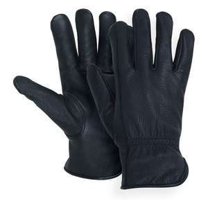 Gants en cuir de daim noir pleine fleur pour hommes de qualité supérieure - Product Image 1