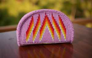 Porte-monnaie et sac de maquillage en perles de verre classiques avec couleur personnalisée pour cadeau de mariage ou de fête pour elle - Product Image 3