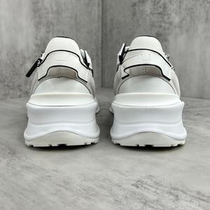 Chaussures de course de qualité supérieure, baskets en cuir véritable de créateur, baskets épaisses pour hommes, fermeture à lacets, chaussures respirantes et douces - Product Image 5