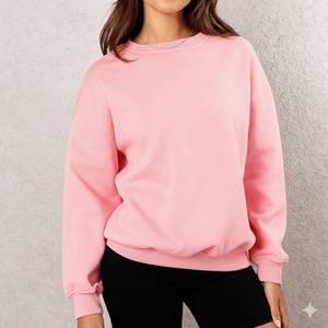 Sweat-shirts à col montant pour femmes, à manches longues, surdimensionnés, en molleton de coton lourd, avec broderie appliquée, de haute qualité, personnalisés - Product Image 1