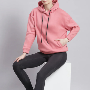 Unique Design Customised Women's Winter Hoodies Casual Solid Long Sleeve Loose Fit 100% Cotton Fleece Custom Front Printing - Product Image 2