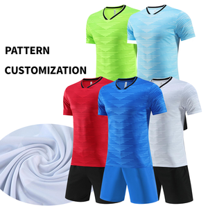 Camisetas de fútbol de poliéster 100% de secado rápido, mangas cortas transpirables, diseño de impresión de corte automatizado, estilo de conjunto de posición de logotipo frontal - Product Image 2