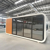 Cabane en bois portable d'extérieur à prix d'usine avec structure en acier