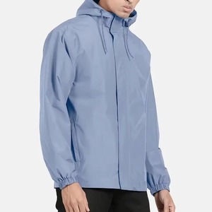 2025 unisexe haute qualité imperméable imperméable fermeture à glissière vêtements de travail décontractés couleur et taille personnalisées vêtements de pluie vestes pour hommes - Product Image 4