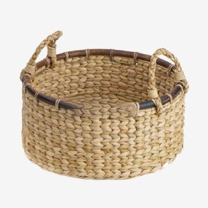 Picnic <b>Basket</b> Kids Toys Storage <b>Basket</b> <b>with</b> <b>Lid</b> Natural <b>Seagrass</b> Storage <b>Baskets</b> for Organizing Handmade Fruits Container - Product Image 3