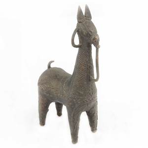 Statue de cerf Dhokra en laiton de haute qualité, pièce maîtresse, sculpture d'animal antique, objet décoratif pour l'intérieur SBF-117 - Product Image 1