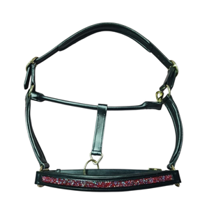 Harnais de cheval en cuir de luxe de haute qualité, avec nezier rembourré en cristal rouge, logo personnalisé réglable, confortable, tailles Cob/Full - Product Image 3