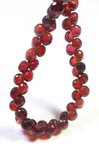 ลูกปัดพลอยโกเมนสีแดงธรรมชาติ100% ขนาด9นิ้วสำหรับสร้อยคอ - Product Image 6