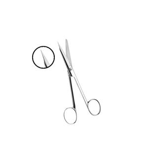 Ciseaux d'opération à usage unique ciseaux d'instruments chirurgicaux médicaux en acier inoxydable émoussé et tranchant approuvé ISO - Product Image 4