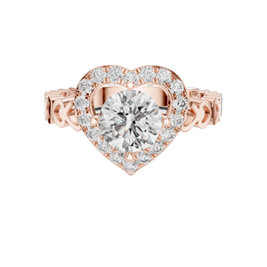 Bague en diamant de laboratoire en forme de cœur de 1,324 carats pour femmes VVS-VS EF CVD Or 18 carats, 14 carats, 10 carats et argent 925 Rose, Jaune, Blanc - Product Image 2