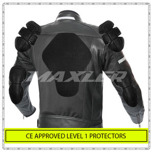 Veste de moto en cuir homologuée CE pour homme | Veste de motard durable | Veste d'équitation en cuir toutes saisons - Product Image 4