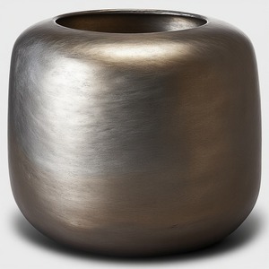 Jarrón de metal de aluminio plateado pulido de primera calidad con un elegante diseño alto, perfecto para banquetes de lujo y exhibiciones de bodas - Product Image 6