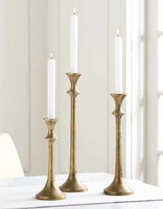 Metal Candle Holder With Traditional Look Perfect For Housewarming <b>Gifts</b> Home Accents And Indoor Decorative <b>Themes</b> - Product Image 1