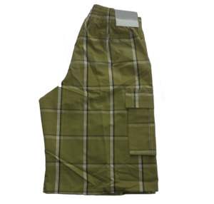 Pantalones cortos de carga para hombre, pantalones cortos de bolsillo lateral sólido, pantalones cortos de cintura elástica para hombre, Color personalizado - Product Image 3