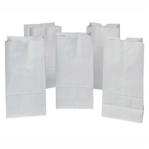 8x4x15 MG Poster Bag 50/60/70 GSM V Bottom M G Poster/Sac en papier kraft blanchi blanc - Product Image 6