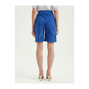 Shorts décontractés pour femmes, respirants, en mélange de coton, écologiques, à motifs, fabriqués en Turquie - Product Image 4