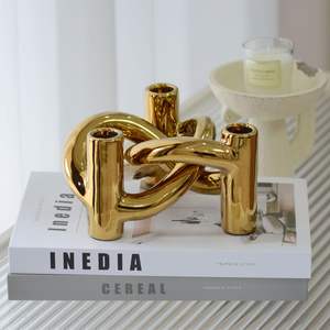 Candelabro de Latón y Aluminio Hecho a Mano, Personalizado, Sofisticado, con Acabado Premium, Decoración para el Hogar de Alta Gama - Product Image 3