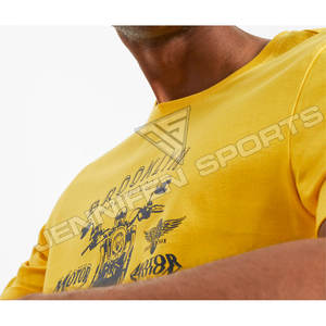 Vente en gros de t-shirts personnalisés de haute qualité pour hommes, tissu en jersey 100% coton, col rond, logo imprimé numérique personnalisé, étiquette intérieure du cou - Product Image 5