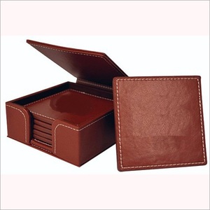 Posavasos de cuero recién llegado 2025 para bebidas Posavasos de cuero a granel redondo de diseño personalizado para eventos promocionales - Product Image 2