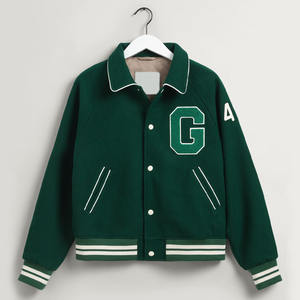 Chaqueta Varsity con Capucha para Hombre, de Invierno, de Alta Calidad, con Bordado Chenille, Diseño Personalizado con Letras de Béisbol y Logotipo Frontal - Product Image 1