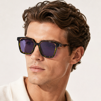 Lunettes de soleil carrées classiques vintage Mellume en acétate, de luxe, unisexes, rétro, avec verres dégradés