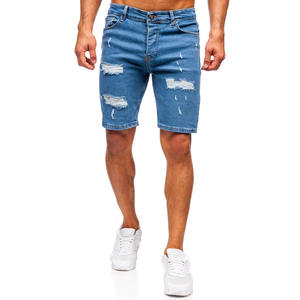 Best Selling Summer Streetwear Straight Custom Jorts <b>Baggy</b> Style Distressed Washed Denim <b>Shorts</b> <b>Men</b> - Product Image 6
