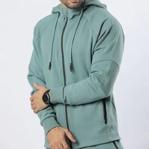 100% nuevo conjunto de chándal de lana de algodón para hombres invierno estilo sólido con cremallera Sudadera con capucha pantalón acampanado traje estilo callejero impreso de talla grande - Product Image 5