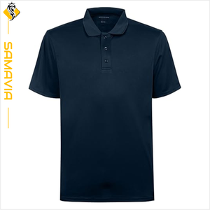 Polo de punto de algodón estampado de talla grande SAMAVIA para hombre, ropa informal de tela transpirable de algodón 100%, polos de talla grande para hombre - Product Image 1
