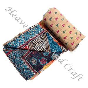 Colcha Kantha Gudari, Colcha Kantha Gudari, Venta al por Mayor, Proveedor de Oro, GD2207, Colcha Kantha Hecha a Mano, Algodón Estampado Indio - Product Image 4