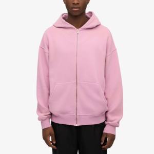 Venta al por mayor de alta calidad de peso pesado 100% algodón Zip Up Hoodies Hecho en Pakistán 450gsm Puff impresión sudaderas con capucha de gran tamaño para los hombres - Product Image 1